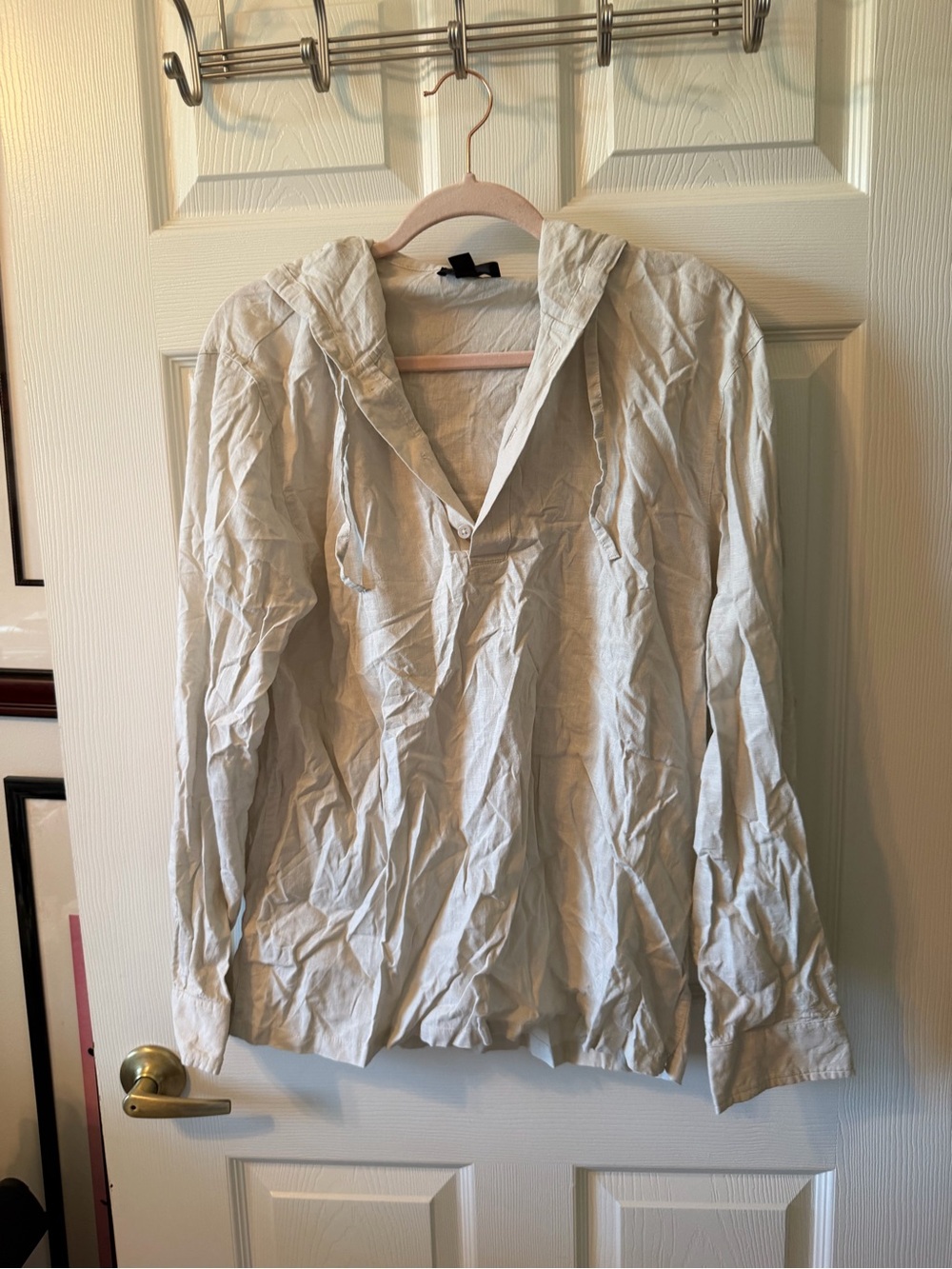 Magaschoni Man Light Cream Linen Shirt